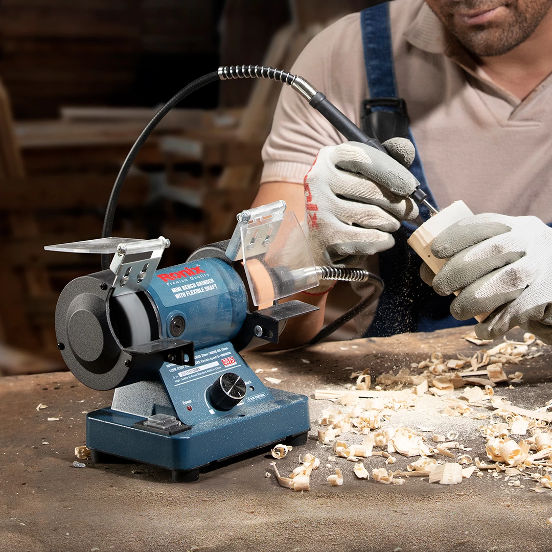 چرخ سنباده رونیکس 75 میلی متری مینیاتوری 120 وات با شلنگ3575