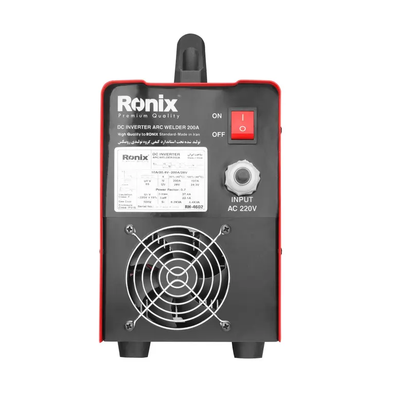 اینورتر رونیکس جوشکاری 200 آمپر مدل پاور پلاس4602