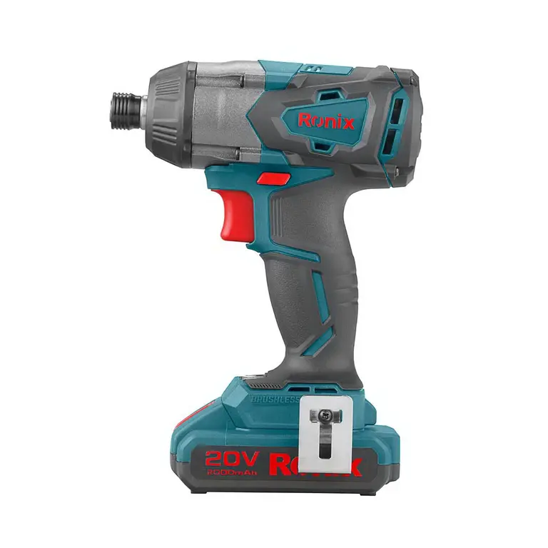 پیچ گوشتی چکشی رونیکس شارژی براشلس 20 ولت